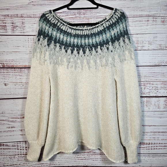 Free People Fairisle pullover knit sweater - Picture 4 of 16